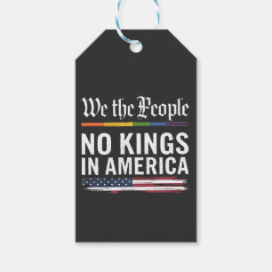 Democracy Has no King Librety Status USA  Gift Tags