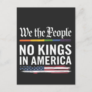 Democracy Has no King Librety Status USA Holiday Postcard