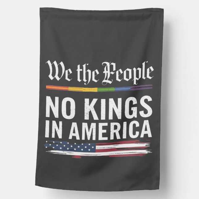 Democracy Has no King Librety Status USA  House Flag (Front)