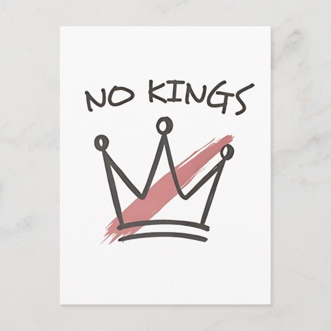 Democracy Has no King Librety Status USA  Invitation Postcard (Front)