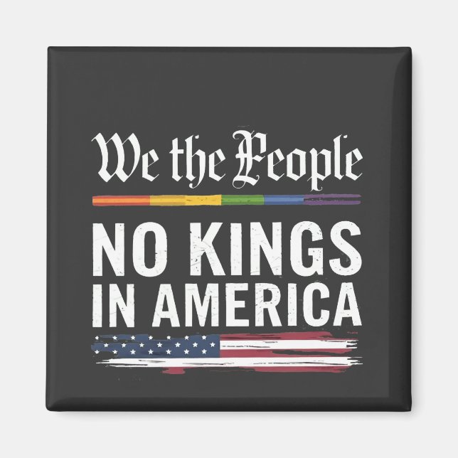 Democracy Has no King Librety Status USA  Magnet (Front)
