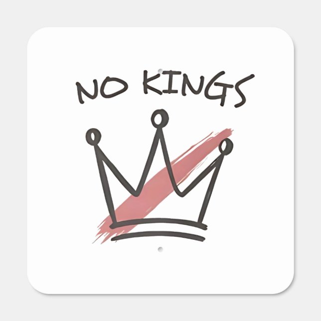 Democracy Has no King Librety Status USA  Metal Sign (Front)