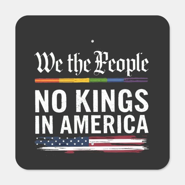 Democracy Has no King Librety Status USA  Metal Sign (Front)