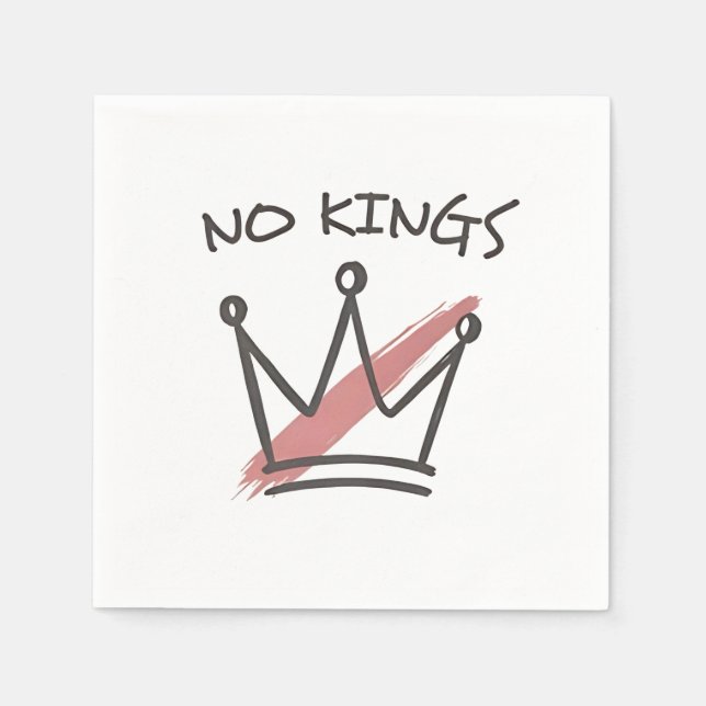 Democracy Has no King Librety Status USA  Napkins (Front)