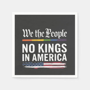 Democracy Has no King Librety Status USA  Napkins