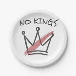 Democracy Has no King Librety Status USA  Paper Plates