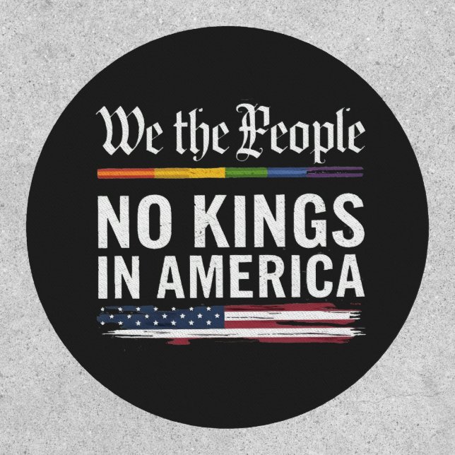 Democracy Has no King Librety Status USA  Patch (Front)
