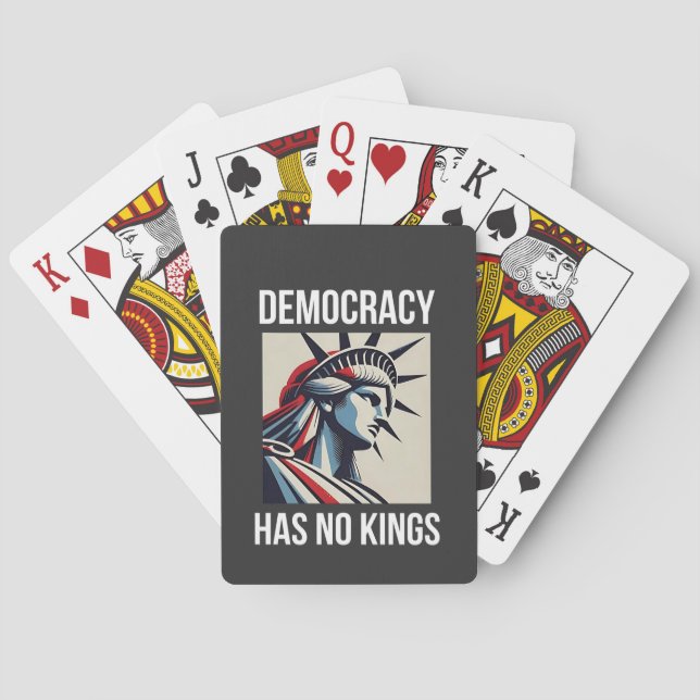 Democracy Has no King Librety Status USA  Poker Cards (Back)