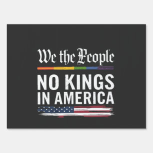 Democracy Has no King Librety Status USA Sign