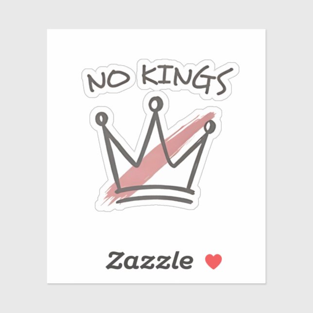 Democracy Has no King Librety Status USA  Sticker (Sheet)