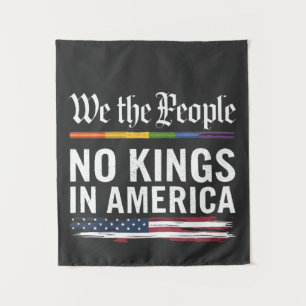 Democracy Has no King Librety Status USA Tapestry