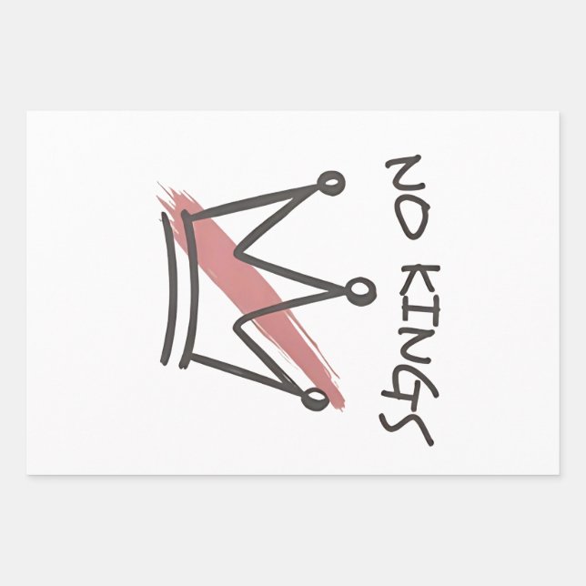 Democracy Has no King Librety Status USA  Wrapping Paper Sheets (Front)