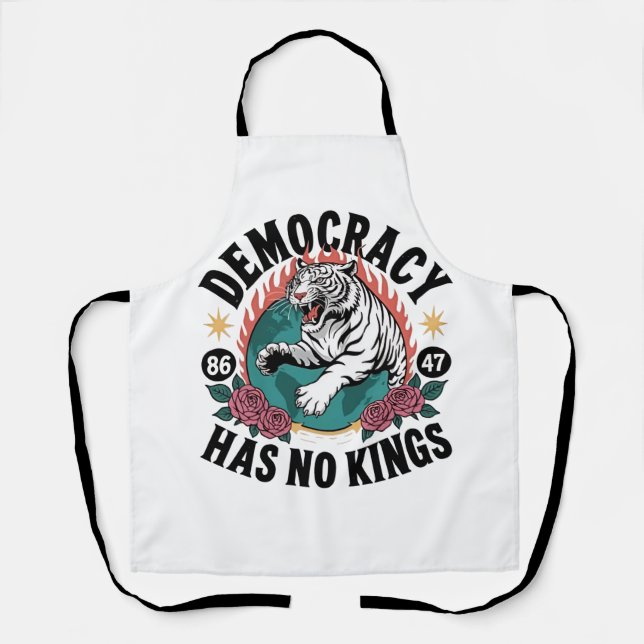 Democracy Has No Kings 86 47 Tiger Apron (Front)