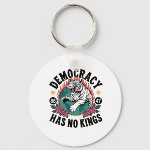 Democracy Has No Kings 86 47 Tiger Keychain