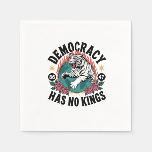 Democracy Has No Kings 86 47 Tiger Napkins