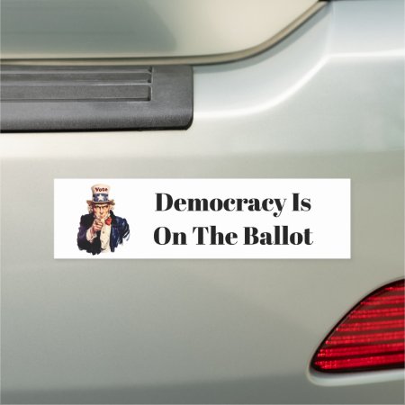 Democracy Is On The Ballot 2024 Car Magnet