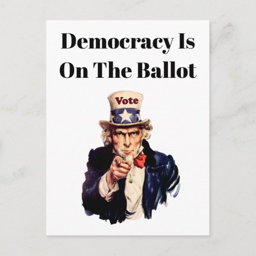 Democracy is on the Ballot 2024 Postcard