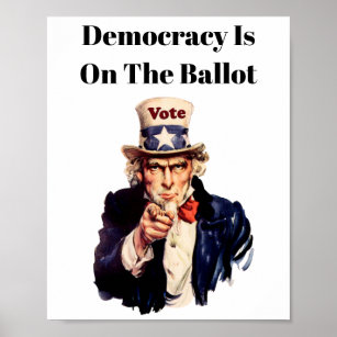 Democracy is on the Ballot 2024 Poster