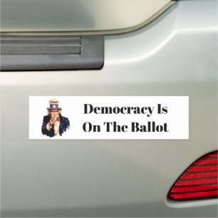 Democracy is on the Ballot 2026 Car Magnet