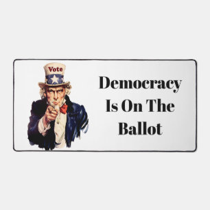 Democracy is on the Ballot 2026 Desk Mat