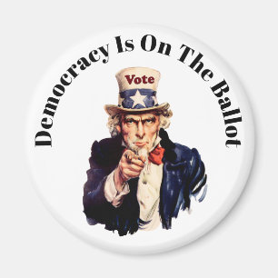 Democracy is on the Ballot 2026 Magnet