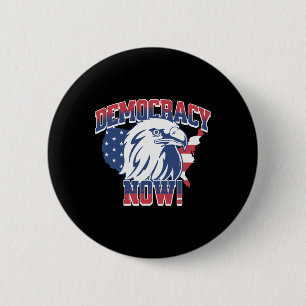 Democracy Now Vote Kamala Harris 2024 Democrat Usa Button