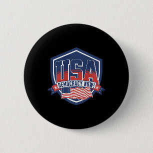 Democracy Now Vote Kamala Harris 2024 Democrat Usa Button
