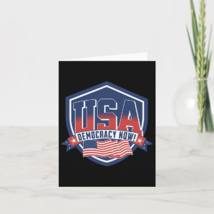 Democracy Now Vote Kamala Harris 2024 Democrat Usa Card