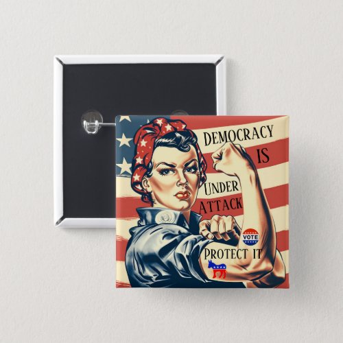 Democracy Protect It Button