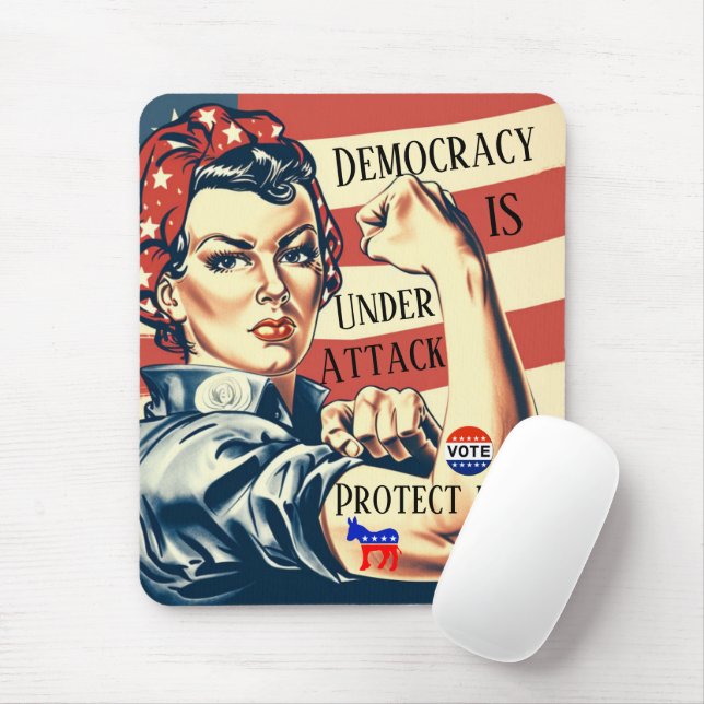 Democracy/ Protect It Mouse Pad (With Mouse)