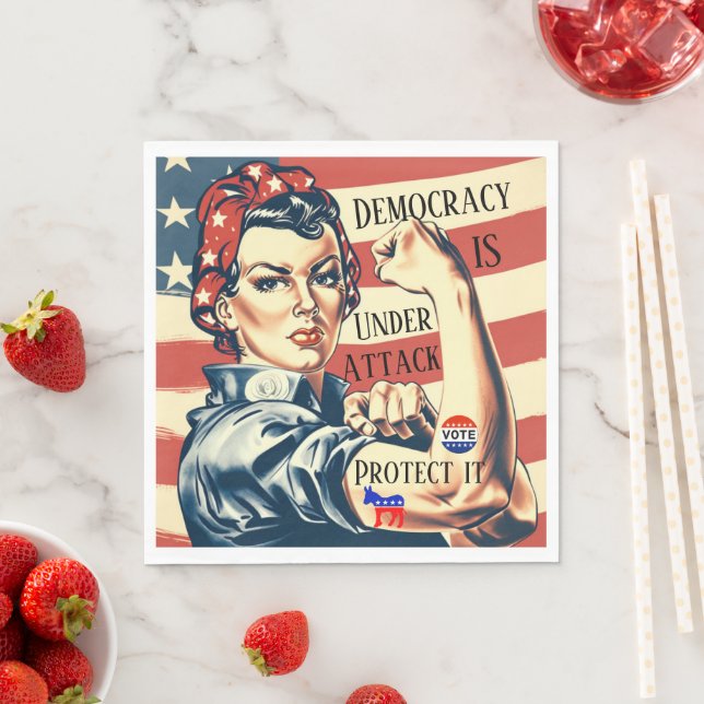 Democracy/ Protect It Paper Napkin (Insitu)