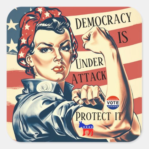 Democracy Protect It Sticker