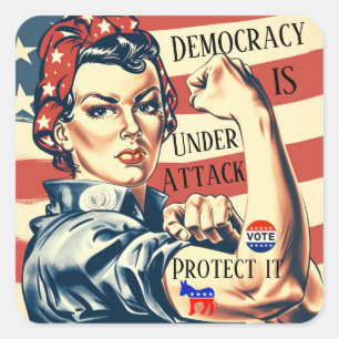 Democracy/ Protect It Sticker