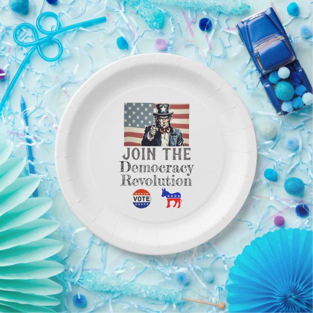 Democracy Revolution Paper Plate (Party)