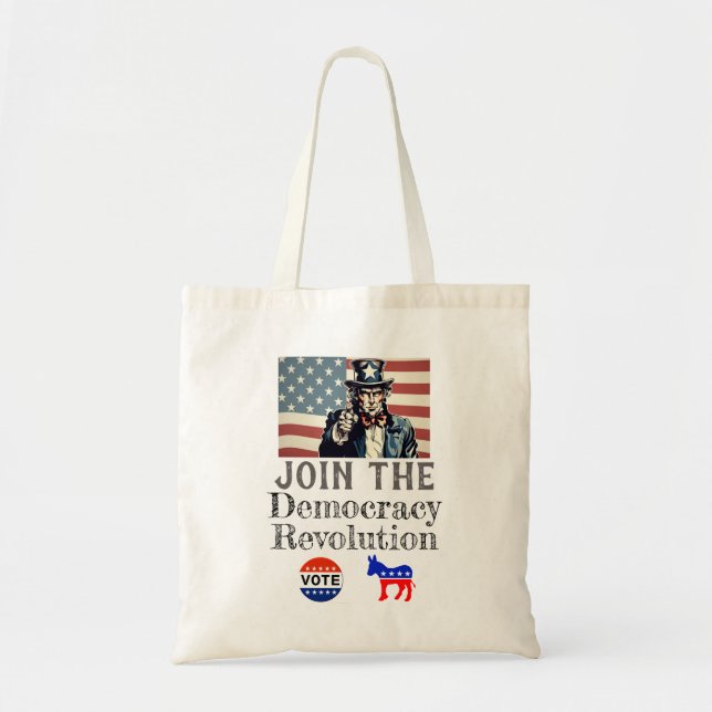 Democracy Revolution Tote Bag (Front)