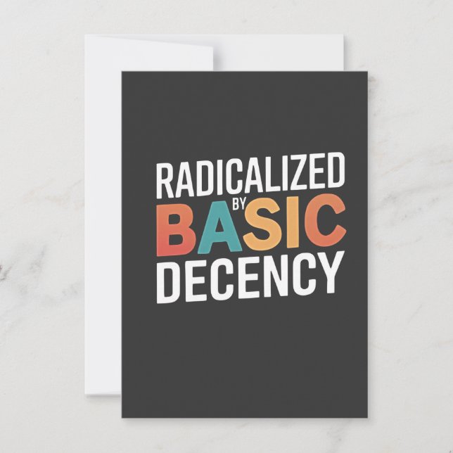 Democracy Social Radicalized By Basic Decency Invitation (Front)