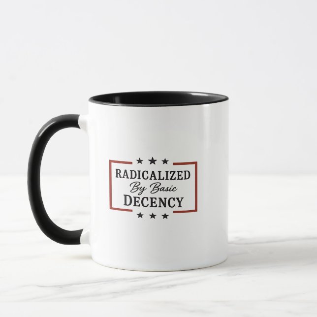 Democracy Social Radicalized By Basic Decency  Mug (Left)