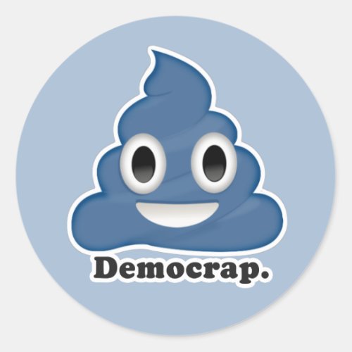 Democrap Classic Round Sticker