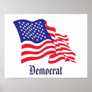 Democrat American Flag Poster