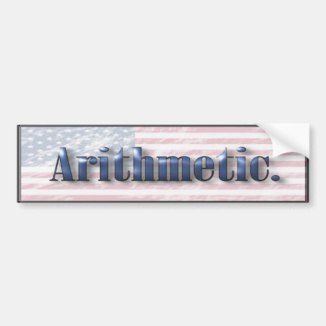 Democrat Arithmetic Bumper Sticker (Front)