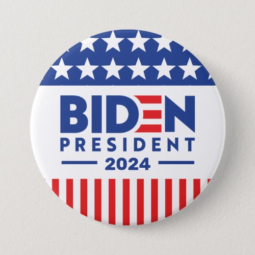 Democrat Biden President 2024 Button