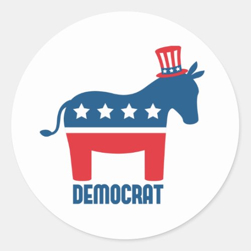 Democrat Classic Round Sticker