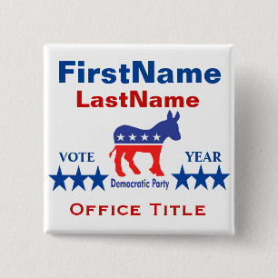 Democrat Custom Campaign Template Button