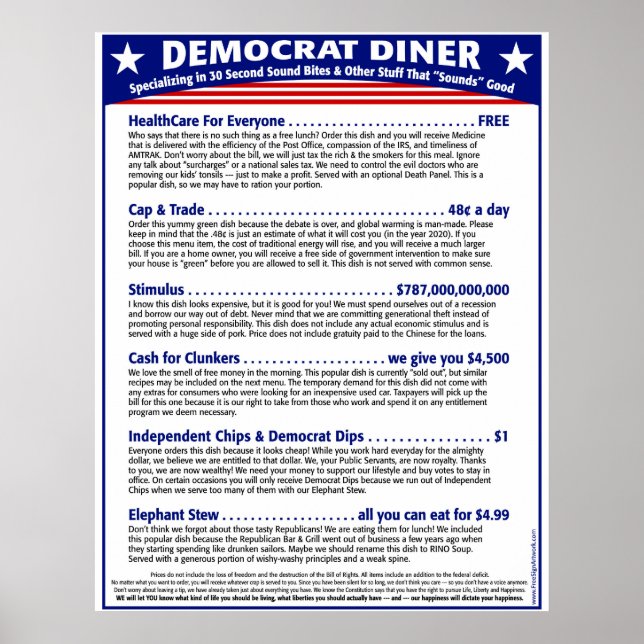 Democrat Diner Poster (Front)
