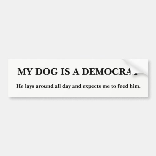 Democrat Dog Bumper Sticker