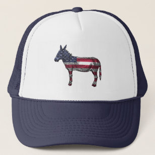Democrat Donkey American Flag Baseball Cap