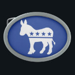 Democrat Donkey Belt Buckle<br><div class="desc">Democrat Donkey Belt Buckle

 Customizable Background.

 Choose the background color you want by clicking Customize it - Edit - Background.</div>