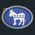 Democrat Donkey Belt Buckle<br><div class="desc">Democrat Donkey Belt Buckle

 Customizable Background.

 Choose the background color you want by clicking Customize it - Edit - Background.</div>