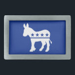 Democrat Donkey Belt Buckle<br><div class="desc">Democrat Donkey Belt Buckle

 Customizable Background.

 Choose the background color you want by clicking Customize it - Edit - Background.</div>