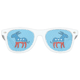 Democrat Donkey Blue Retro Sunglasses
